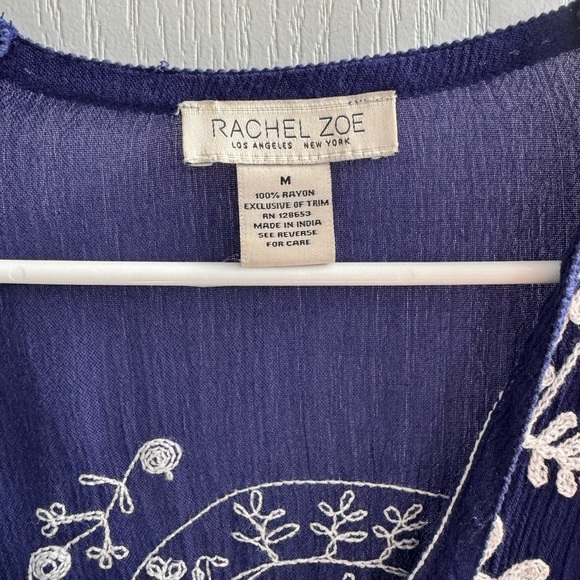 Rachel Zoe blue tunic top medium - Picture 3 of 3
